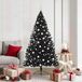 vidaXL - Arbre de Noël - pré-éclairé - avec - 300 - LED - Noir - 180 - cm - PVC