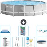 Intex Rond Prism Frame Zwembad - 427 x 107 cm - Grijs