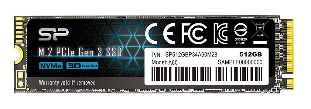 Silicon Power P34A60 512GB NVMe M.2 PCIe SSD