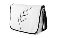 Bonamaison Digitaal bedrukte Messenger schooltas met zwarte riem voor studenten, crossbody tas, koerierstas, schoudertas voor kinderen, meisjes, jongens, maat: 29x36 cm