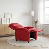 vidaXL Fauteuil rouge similicuir