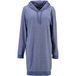 Cawö Dames Lange Hoodie 818 Denim XS