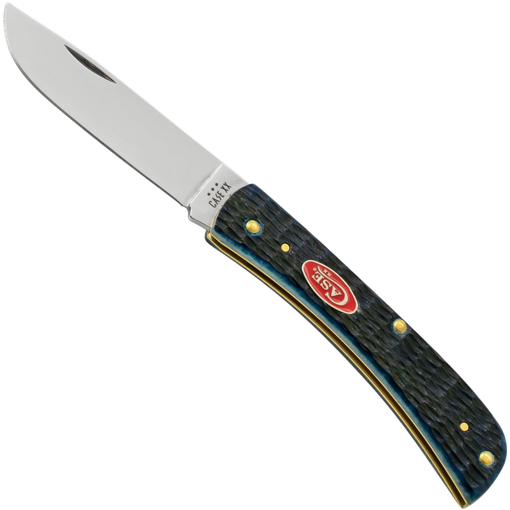 Case Sod Buster Jr. Rogers Jig 06890 Navy Blue Bone Pocket Knife