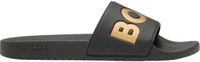Hugo Boss heren BOSS slippers contrast logo zwart