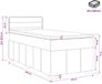 vidaXL Lit boxspring avec matelas, gris clair, 90 x 200 cm, tissu