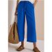 Pantalon 3/4 jambe large coupe ample
