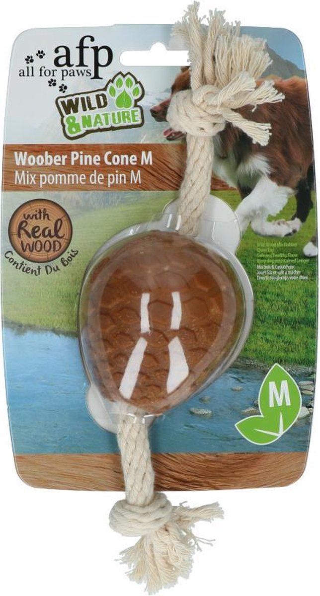 AFP Wild & Nature - Woody pine cone wih rope M - Zwart/Grijs