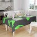 Bonamaison Tafelkleed, Anti-Mold, Sneldrogend, Waterdicht, 100% Polyester Tafellaken, Neon groene rook, 140 x 160 Cm