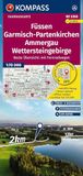 KOMPASS Fahrradkarte 3350 Füssen, Garmisch-Partenkirchen, Ammergau, Wettersteingebirge 1:70.000
