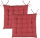 Stof Textile kussen DUO - 2x - terracotta - 38 x 38 x 3.5 cm