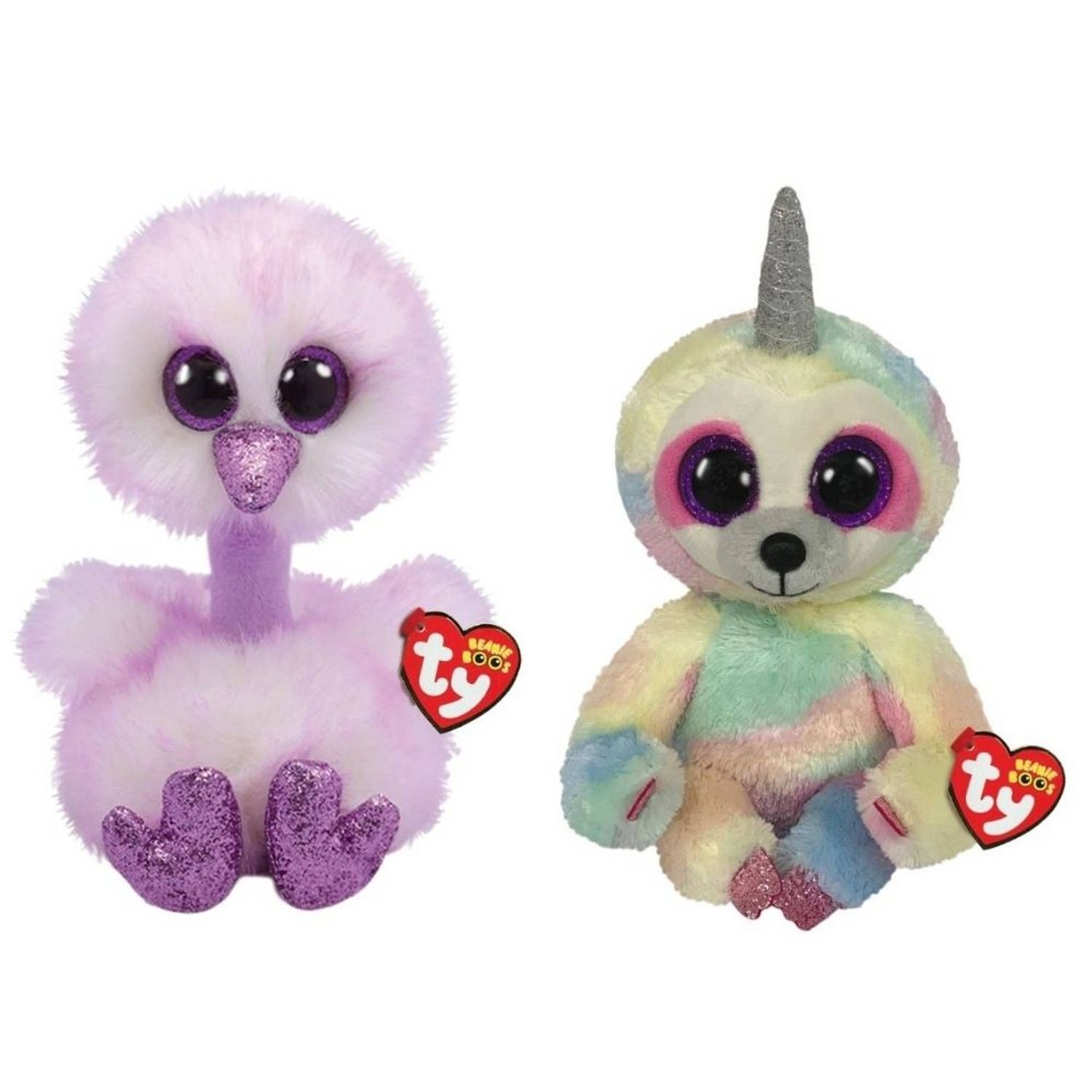 TY - Knuffel - Beanie Buddy - Kenya Ostrich & Cooper Sloth
