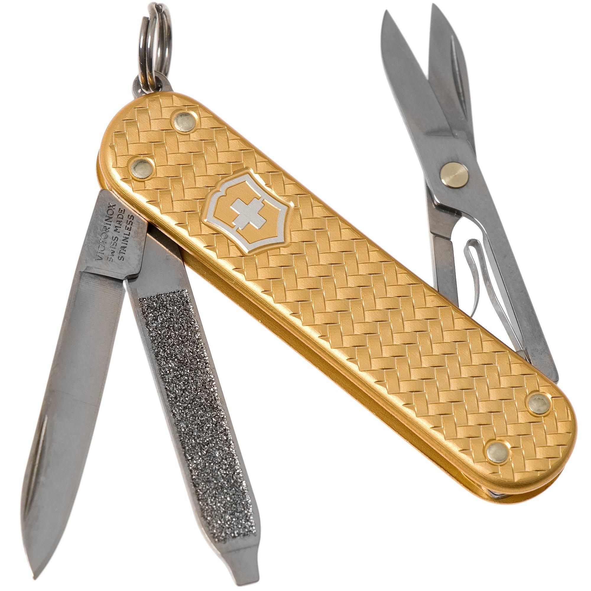 Victorinox Classic Precious Alox Zakmes - Brass Gold - 5 Functies