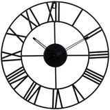 Ostaria Wandklok/muur klok - Nautisch - D36 cm - metaal - zwart