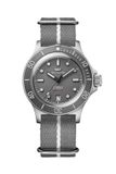 Glycine GL0526 - Combat Sub 41 Ceramic Heren Polshorloge - Grijs Nylon Band - Zilverkleurige Stalen Kast - Grijs Wijzerplaat - Saffierglas - 20 ATM Waterdicht