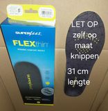 SUPERFEET Flexthin Bolt F Comfortabele inlegzolen, maat 45-46,5 EU
