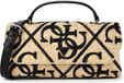 GUESS Kirsten Top Handle Flap Bag Natural / Black beige