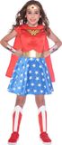 Amscan Wonder Woman Kostuum Meisjes - Classic - Rood/Blauw - Maat 116