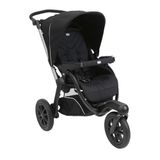 Chicco Activ3 Kinderwagen met 3 Wielen, Functioneel en Gemakkelijk te Besturen op Alle Terrein, Brede Zitting, Verstelbare Rugleuning, Praktische en Snelle Vouw, Verstelbare Schokdempers, 0 M+, Ebony
