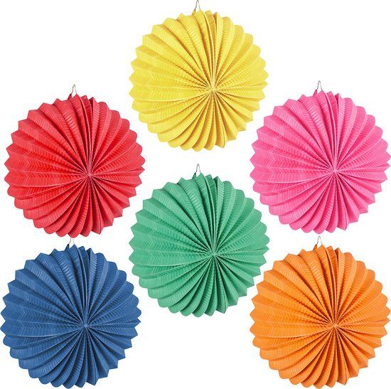 Boland - Set 12 papieren ballonlampionnen Multi