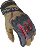 Macna Zairon Motorfiets handschoenen Zwart/Bruin 3XL