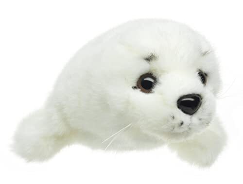Uni-Toys - Zadelrobbenbaby - 21 cm (lengte) - robbe, zeehond - pluche dier, knuffeldier