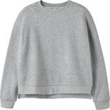 NAME IT Meisjes Lange Mouw Katoen/Polyester Sweater 122/128 Lichtgrijs Melange