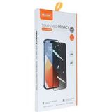 Veason Film de protection d'écran Confidentialité pour Apple iPhone 15 Pro Max, Verre trempé, Collage complet, 6D