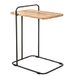HAKU Bijzettafel massief hout eiken metaal onderstel zwarte sofatafel hout salontafel - Maat: B 35 cm x H 73 cm x D 49 cm, Stijl: Modern