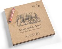 SMLT Schetsboek - Bruin papier, 14 cm, 32 vel, 135gr
