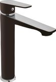 Invena BADLAND Wastafelmengkraan, hoog model, DOKOS, mengkraan voor badkamer, zwart-zilver