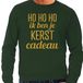 Bellatio Decorations Foute kersttrui/sweater voor heren - Hohoho kerst cadeau - groen - glitter goud XL