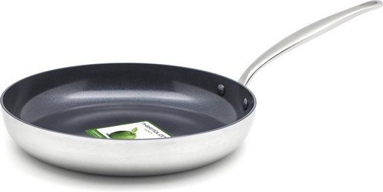 GreenPan GP-BAR-3PLY ESH Inductie Sauteerpan - 24cm - Zilver