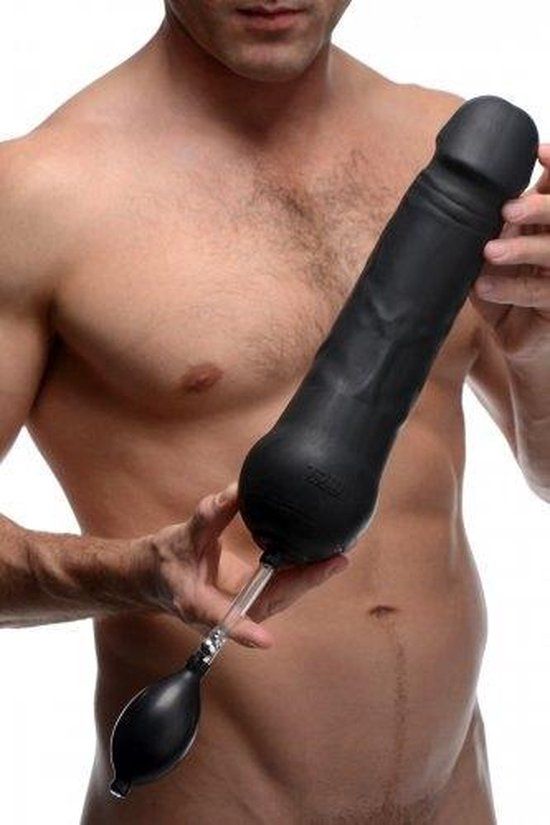 Tom of Finland Toms Opblaasbare XL Dildo - Zwart