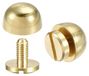 Fermetures à vis pour cuir, 8 jeux, laiton, 10 x 6 mm, doré