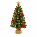 Yorbay Mini Kunstkerstboom 70 cm - LED - Rood-Goud Versierd