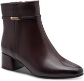 Marco Tozzi Dames Enkellaarsje 2-25378-47 Rood Leer/Synthetisch Blokhak Ritssluiting