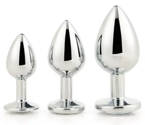 Dream Toys Gleaming Love Silver Plug Set