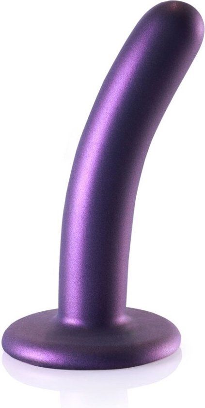 Smooth Silicone G-Spot Dildo - 12 cm - Purple