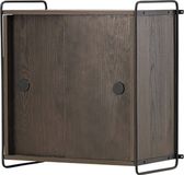 Hioshop Parly dressoir wandkast 2 deuren mocca.