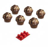 Silikomart Muffinvorm - 6 holtes - Siliconen - Rood