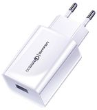 USAMS Chargeur USB blanc T22 Single USB QC3.0 Travel Charger