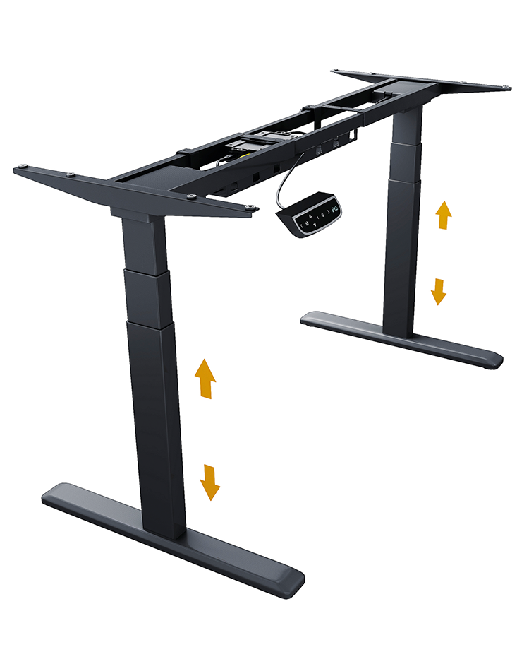 ICY BOX IB-EW205B-T - Frame voor stabureau - Staal - Zwart