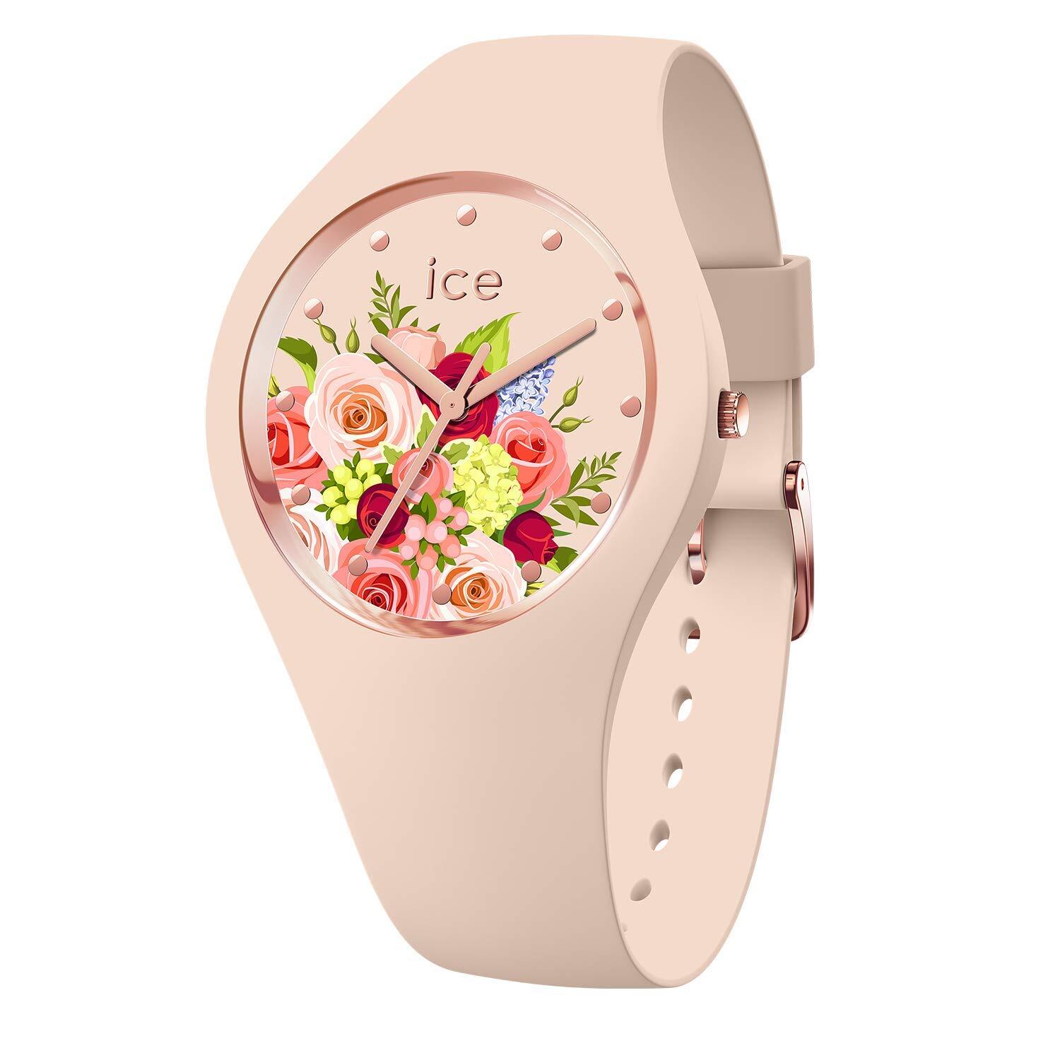 Ice-watch horloge Flower - Pink - Medium