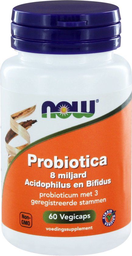 Now 8 Billion Acidophilus & Bifidus - 60 capsules - Probiotic Supplement
