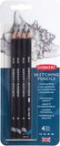 Derwent Sketching - potloden - set van 4 stuks - HB, 2B, 4B en 8B
