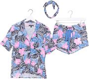 P.J. SALVAGE CO. Shorty Bali Bound Vrouwen XS Multicolor 1 Gebloemd Korte mouw Modal Jersey