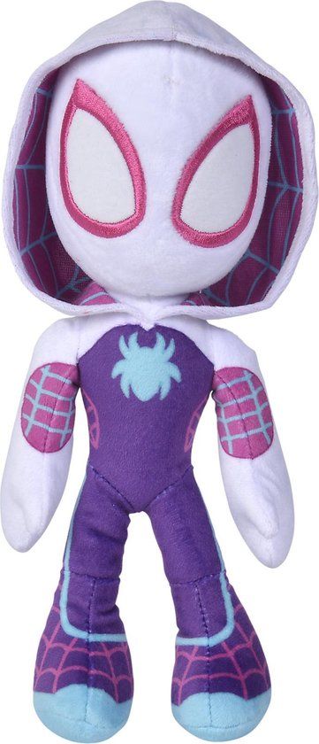 simba Disney - Spiderman - Ghost Spider Glow in the Dark Eyes Knuffel - 25cm
