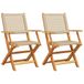 VidaXL Fauteuil de jardin Acacia Bois Polyrotin Beige 2 pièces