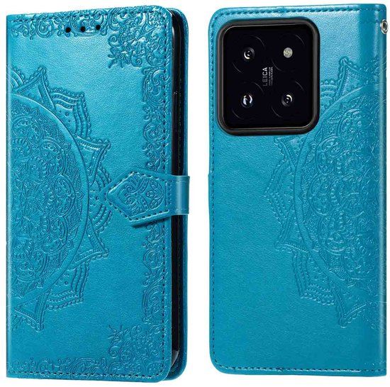 imoshion Hoesje - Geschikt voor Xiaomi 14T - Mandala Bookcase - Turquoise