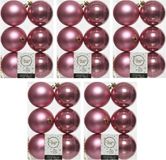 Merkloos Decoris Kerstballen - 30x st - oudroze - D8 cm - kunststof - mat/glans - kerstversiering